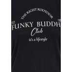 Funky Buddha Γυναικείο Κοντομάνικο T-Shirt Μαύρο