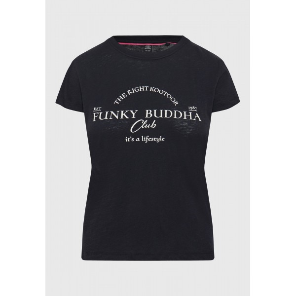 Funky Buddha T-Shirt Γυναικείο (FBL009-162-04-BLACK)