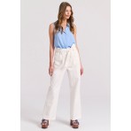 Funky Buddha Παντελόνα Γυναικεία (FBL009-166-02-OFF-WHITE)