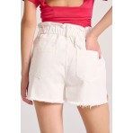 Funky Buddha Σορτς Τζιν Γυναικείο (FBL009-170-03-OFF-WHITE)