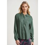 Funky Buddha Γυναικείο Πουκάμισο Casual (FBL010-100-05-DK-GREEN)