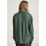 Funky Buddha Γυναικείο Πουκάμισο Casual (FBL010-100-05-DK-GREEN)