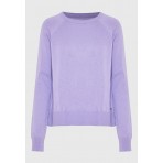 Funky Buddha Γυναικείο Πλεκτό Με Λαιμόκοψη (FBL010-100-09-ROYAL-LILAC)