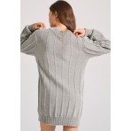 Funky Buddha Φόρεμα Mini Γυναικείο (FBL010-100-13-GREY)