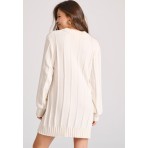 Funky Buddha Φόρεμα Mini Γυναικείο (FBL010-100-13-OFF-WHITE)