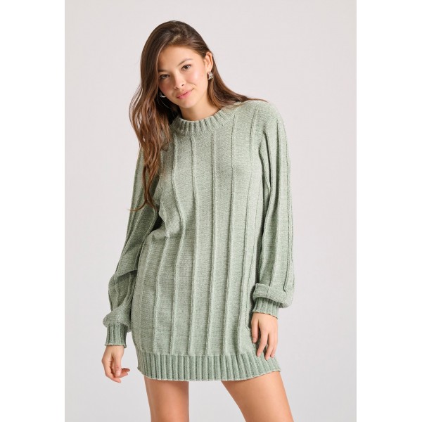 Funky Buddha Φόρεμα Mini Γυναικείο (FBL010-100-13-SAGE-GREEN)