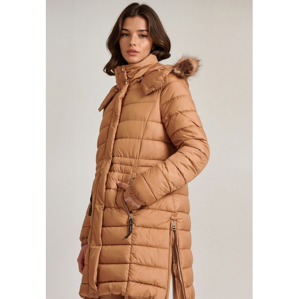 Funky Buddha Μπουφάν Puffer Γυναικείο (FBL010-101-01-CAMEL)