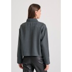 Funky Buddha Γυναικείο Πουκάμισο Casual (FBL010-102-05-ANTHRACITE)