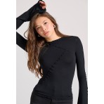 Funky Buddha Γυναικεία Μπλούζα Μακρύ Μανίκι (FBL010-102-07-BLACK)