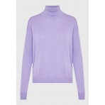 Funky Buddha Γυναικείο Πλεκτό Με Ψηλό Λαιμό (FBL010-102-09-ROYAL-LILAC)