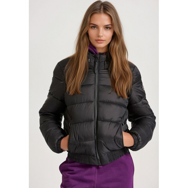 Funky Buddha Μπουφάν Puffer Γυναικείο (FBL010-103-01-BLACK)