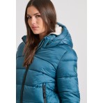 Funky Buddha Γυναικείο Καπιτονέ Puffer Μπουφάν Πετρόλ