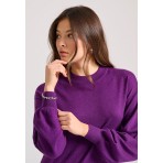 Funky Buddha Γυναικείο Πλεκτό Φόρεμα Μίντι (FBL010-103-13-PURPLE)