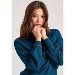 Funky Buddha Γυναικείο Πλεκτό Φόρεμα Μίντι (FBL010-103-13-TEAL)