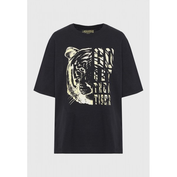 Funky Buddha T-Shirt Γυναικείο (FBL010-109-04-BLACK)