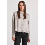 Funky Buddha Γυναικείο Πουκάμισο (FBL010-110-05-GREY)