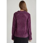 Funky Buddha Γυναικείο Πλεκτό Με ?νοιγμα V (FBL010-110-09-PLUM)