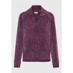 Funky Buddha Γυναικείο Πλεκτό Με ?νοιγμα V (FBL010-110-09-PLUM)