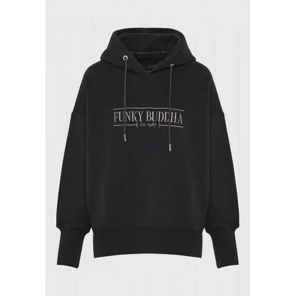 Funky Buddha Hoodie Γυναικείο (FBL010-112-06-BLACK)