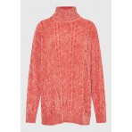 Funky Buddha Μπλούζα Με Ψηλό Λαιμό Γυναικεία (FBL010-113-09-MINERAL-RED)