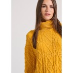 Funky Buddha Μπλούζα Με Ψηλό Λαιμό Γυναικεία (FBL010-113-09-YELLOW-MUSTARD)