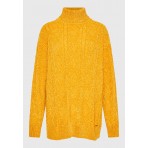 Funky Buddha Μπλούζα Με Ψηλό Λαιμό Γυναικεία (FBL010-113-09-YELLOW-MUSTARD)