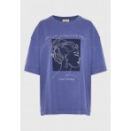 Funky Buddha Γυναικείο T-Shirt Κοντομάνικο Μωβ