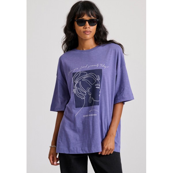 Funky Buddha T-Shirt Γυναικείο (FBL010-114-04-IMPERIAL-PURPLE)