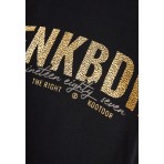 Funky Buddha Γυναικείο Κοντομάνικο T-Shirt Μαύρο, Χρυσό