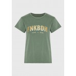 Funky Buddha Γυναικείο Κοντομάνικο T-Shirt Πράσινο