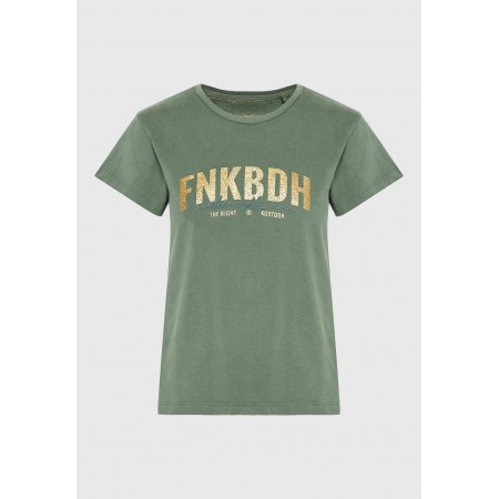 Funky Buddha Γυναικείο Κοντομάνικο T-Shirt Πράσινο