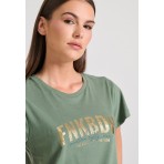 Funky Buddha Γυναικείο Κοντομάνικο T-Shirt Πράσινο