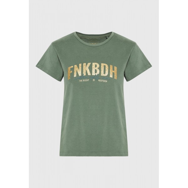 Funky Buddha T-Shirt Γυναικείο (FBL010-115-04-DK-GREEN)