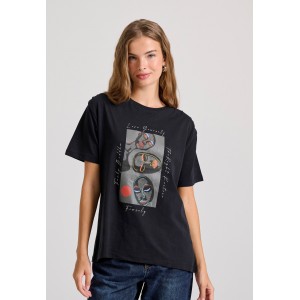 Funky Buddha T-Shirt Γυναικείο (FBL010-120-04-BLACK)