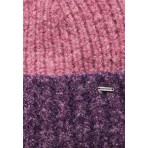 Funky Buddha Γυναικείο Cable Knit Χειμερινό Σκουφάκι Ροζ, Μωβ