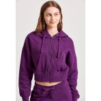 Funky Buddha Ζακέτα Βαμβακερή Γυναικεία (FBL010-127-06-PURPLE)