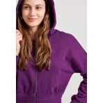 Funky Buddha Ζακέτα Βαμβακερή Γυναικεία (FBL010-127-06-PURPLE)