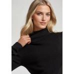 Funky Buddha Γυναικείο Cashmere Blend Πλεκτό Ζιβάγκο Μαύρο