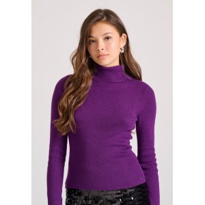 Funky Buddha Γυναικείο Πλεκτό Με Ψηλό Λαιμό (FBL010-140-09-PURPLE)