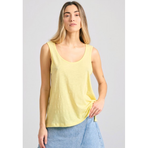 Funky Buddha The Essentials Μπλούζα Αμάνικη Γυναικεία (FBL011-105-04-LEMON-DROP)