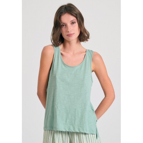 Funky Buddha The Essentials Μπλούζα Αμάνικη Γυναικεία (FBL011-105-04-SAGE-GREEN)