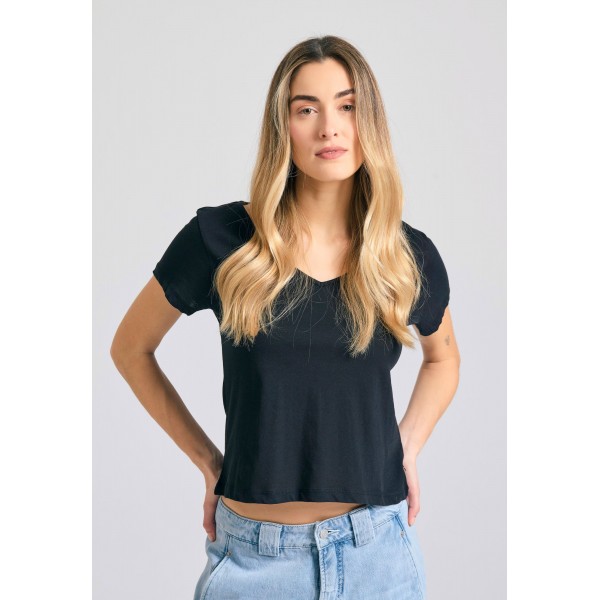 Funky Buddha V T-Shirt Γυναικείο (FBL011-106-04-BLACK)