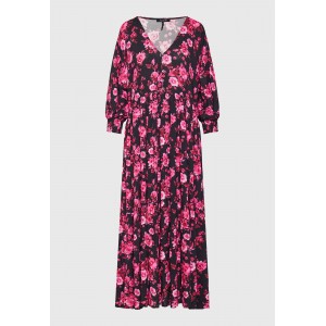 Funky Buddha Loose Fit Φόρεμα Maxi Γυναικείο (FBL011-110-13-RASPBERRY)