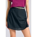 Funky Buddha Linen Blend Γυναικείο Skort Μαύρο