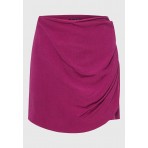 Funky Buddha Linen Blend Γυναικείο Skort Ματζέντα