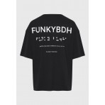 Funky Buddha Γυναικείο Κοντομάνικο T-Shirt Μαύρο