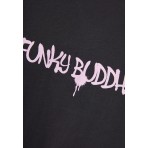 Funky Buddha Text Artwork Γυναικεία Αμάνικη Μπλούζα Ανθρακί