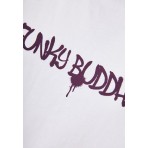 Funky Buddha Text Artwork Γυναικεία Αμάνικη Μπλούζα Λευκή