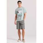 Funky Buddha Ανδρική Βερμούδα Chino (FBM009-001-03-SAGE-GREEN)