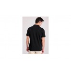 Funky Buddha Essential Κοντομάνικο Polo T-Shirt Μαύρο